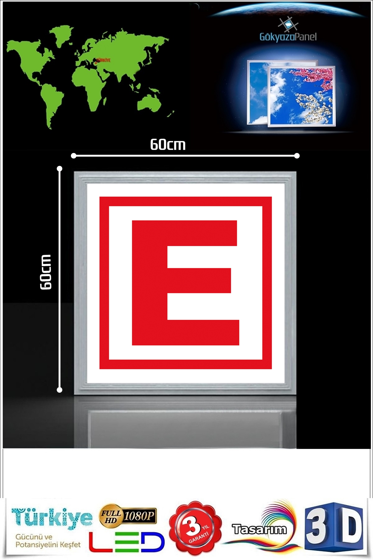 Eczane 60x60 avize , 54wat led, tavana model avize, avize - Görsel 2