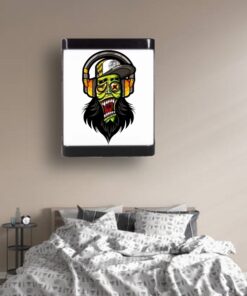 Retro Maymun LED APLİK, Ev Led Aplik, 24 Watt, Baskılı Led Ev Salon, Oturma Odası, Yatak Odası