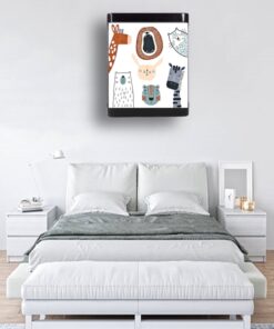 Pastel Hayvanlar APLİK, Ev Led Aplik, 24 Watt, Baskılı Led Ev Salon, Oturma Odası, Yatak Odası