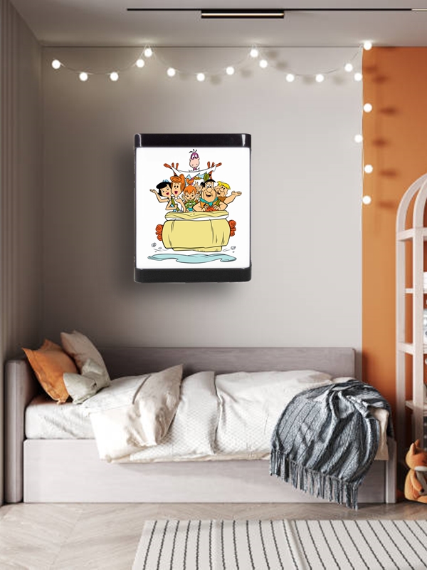 Taş Devri Araba LED APLİK, Çocuk Odası Led Aplik, 24 Watt, Baskılı Led Gece Lambası, Kids Lamp