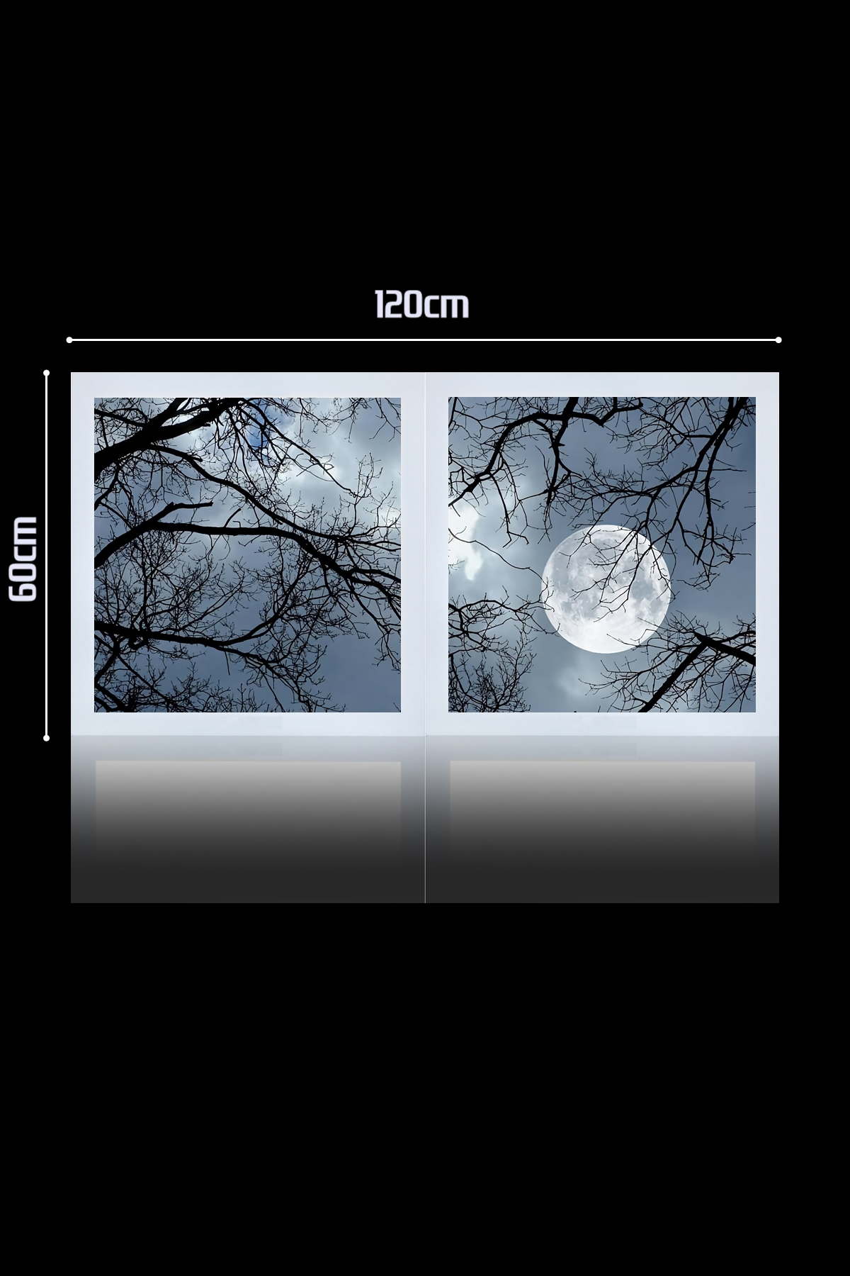 Yıldızlı Gece Gökyüzü Panel 1x2-ikili-60cmx120cm-tavana Yapışık Led-54watt x 2-sıva Üstü-kolay Montaj-Yatak Odası tavan avize - Görsel 2