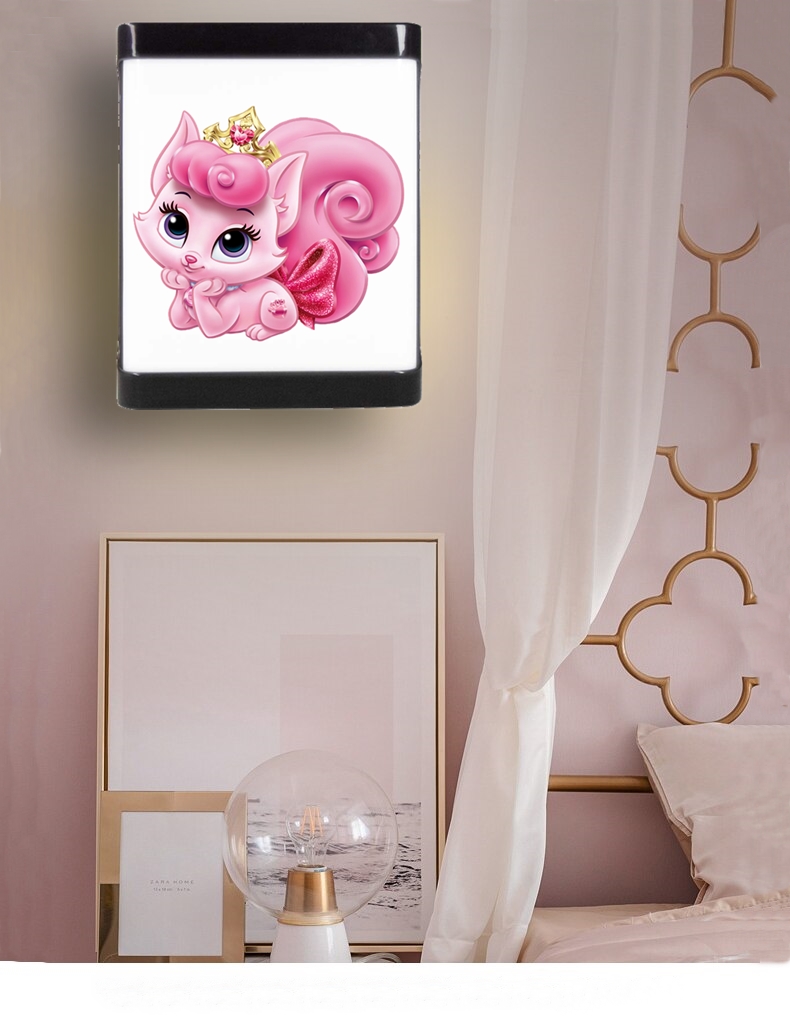 Prenses Aurora LED APLİK, Çocuk Odası Led Aplik, 24 Watt, Baskılı Led Gece Lambası, Kids Lamp