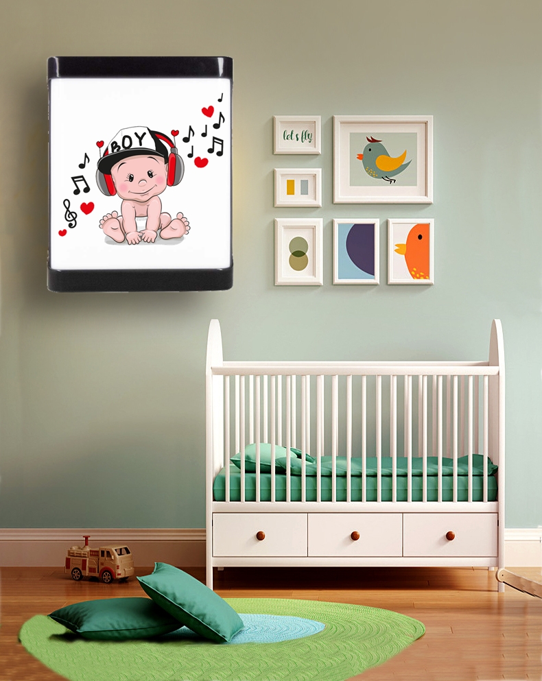 Little Baby LED APLİK, Çocuk Odası Led Aplik, 24 Watt, Baskılı Led Gece Lambası, Kids Lamp
