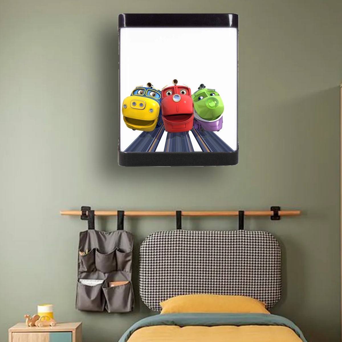 Chuggington LED APLİK, Çocuk Odası Led Aplik, 24 Watt, Baskılı Led Gece Lambası, Kids Lamp