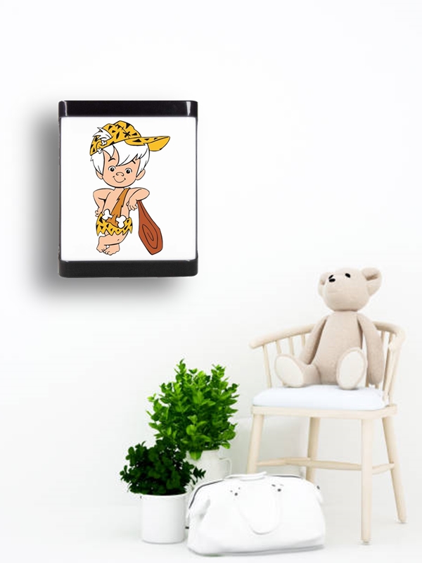 Taş Devri Bam Bam 2 LED APLİK, Çocuk Odası Led Aplik, 24 Watt, Baskılı Led Gece Lambası, Kids Lamp