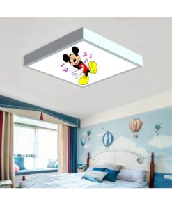 Mickey Mouse 60x60 Çocuk odası avize modelleri, 54wat led, tavana model avize,çocuklar için mickey mouse kare avize