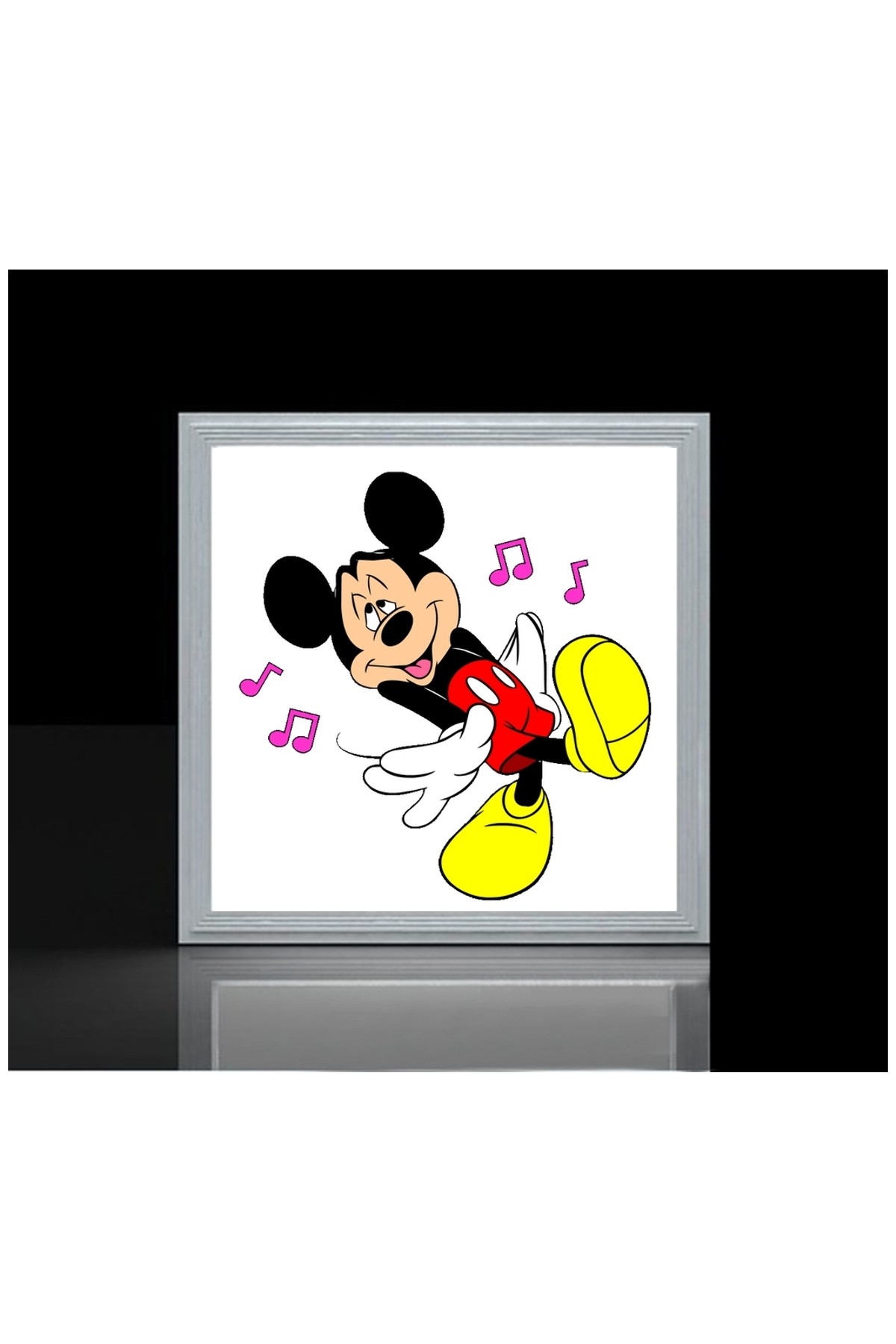 Mickey Mouse 60x60 Çocuk odası avize modelleri, 54wat led, tavana model avize,çocuklar için mickey mouse kare avize - Görsel 3