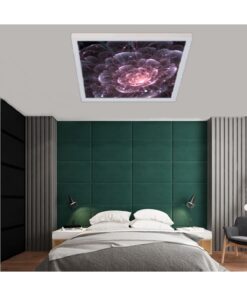 Gece Çiçeği Desenli Yatak Odası Avize, 60x60-54w, ebeveyn odası aydınlatma, yatak odası avize modelleri,yatak odası Ferah avize