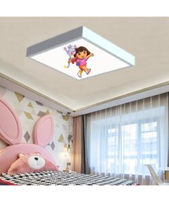 Kaşif Dora 60x60 Çocuk odası avize modelleri, 54wat led, tavana model avize,çocuklar için kaşif dora kare avize
