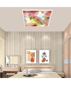 Yapraklar Desenli Yatak Odası Avize, 60x60-54w, ebeveyn odası aydınlatma, yatak odası avize modelleri,yatak odası Ferah avize