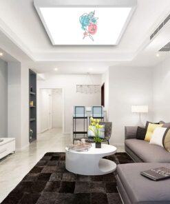 Alternative view of Soyut Sanat Oturma odası avize modelleri, 60x60 baskılı kare Salon avize, 54wat led tavana model