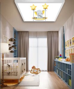 Alternative view of Star Fil Çocuk odası avize modelleri, 60x60 baskılı kare avize, 54wat led tavana model
