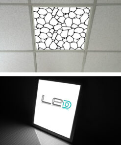 Asma Tavan Led Paneli, 60cm x 60cm, sıva altı led ışık, Uv baskı avize, Kare ama tavan aydınlatma, ofis tavan ledi, Gökyüzü Panel 50W desenli aydınlatma