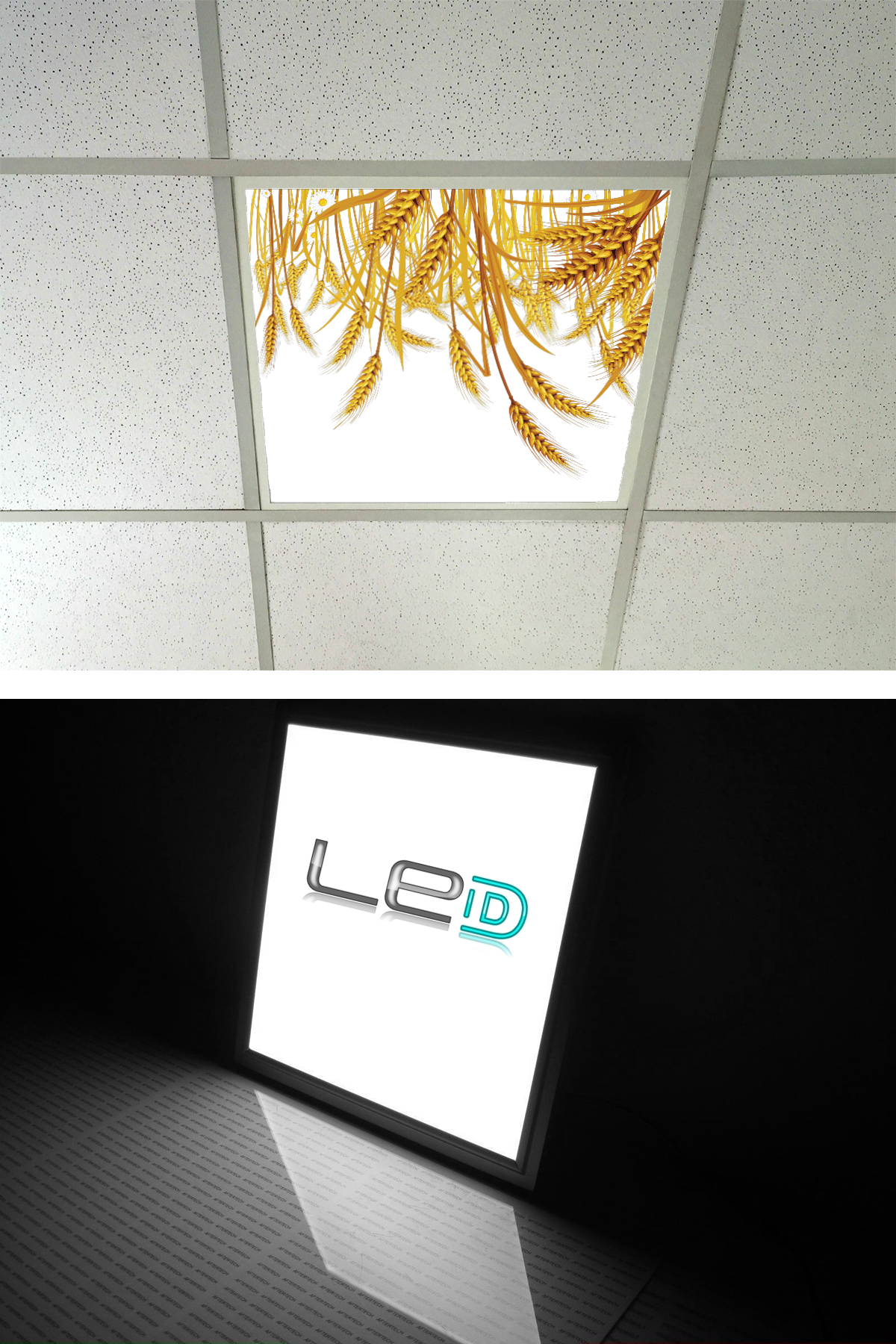 Led Asma Tavan Led Paneli, 60cm x 60cm, sıva altı led ışık, Uv baskı avize, Kare ama tavan aydınlatma, ofis tavan ledi, Gökyüzü Panel 50W desenli aydınlatma - Görsel 4