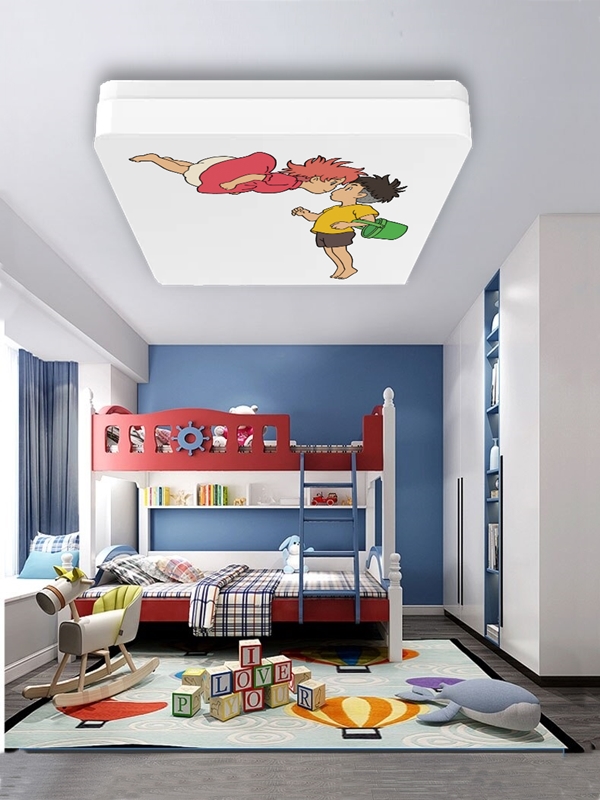Lüks Çocuk Odası Avize 25watt-30cm x 30cm Lüks Led Aydınlatma, Küçük Denizkızı Ponyo (Yeni) - Görsel 6