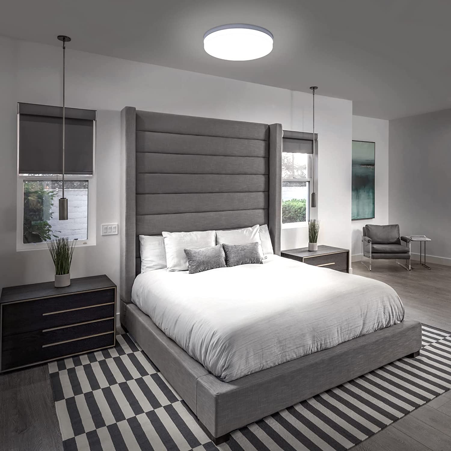 Lüks Yatak Odası Yuvarlak Avize 25watt-30cm x 30cm Lüks Led Aydınlatma, Lüks Yuvarlak Yatak Odası Avize - Görsel 2