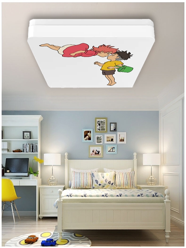 Lüks Çocuk Odası Avize 25watt-30cm x 30cm Lüks Led Aydınlatma, Küçük Denizkızı Ponyo (Yeni) - Görsel 5