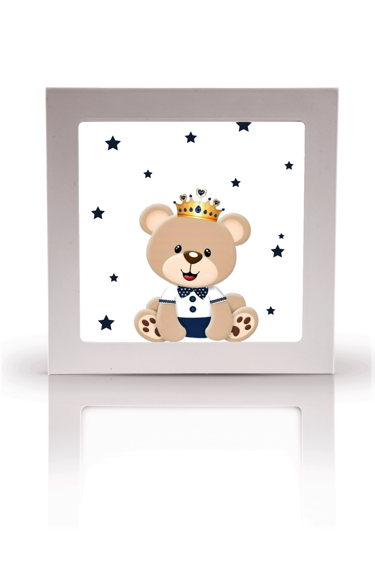 King Bear Çocuk odası avize modelleri, 60x60 baskılı kare avize, 54wat led tavana model - Görsel 3