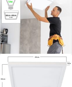 Alternative view of Küçük Bebek Çocuk odası avize modelleri, 60x60 baskılı kare avize, 54wat led tavana model