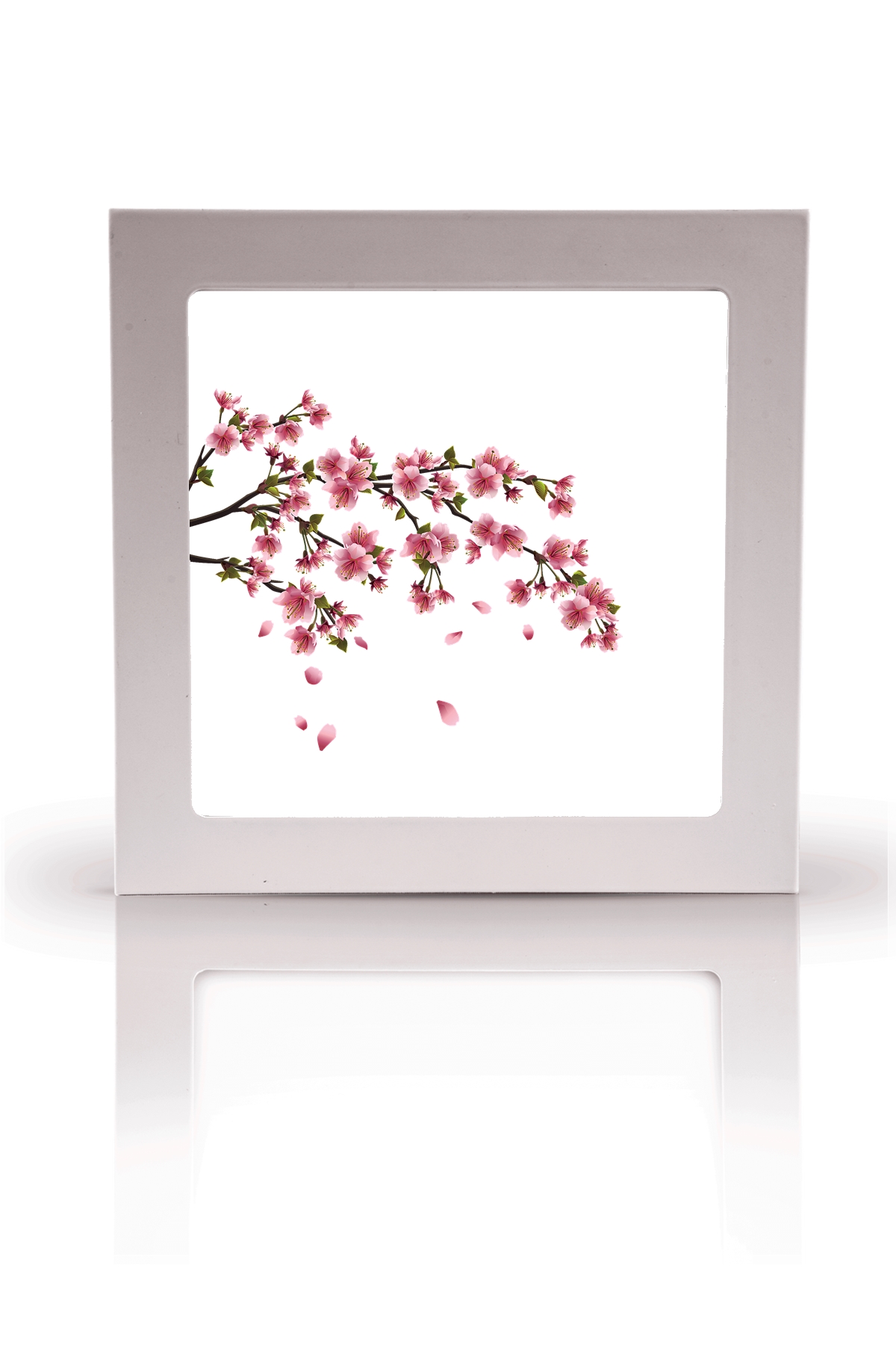 Çiçekli Ağaç Oturma odası avize modelleri, 60x60 baskılı kare Salon avize, 54wat led tavana model - Görsel 4