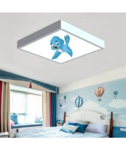Alternative view of Mavi Kuş 60x60 Çocuk odası avize modelleri, baskılı çocuklar için kare avize, 54wat led, tavana model avize