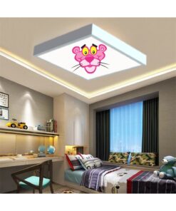 Pembe Paneter 60x60 Çocuk odası avize modelleri, baskılı çocuklar için kare avize, 54wat led tavana model
