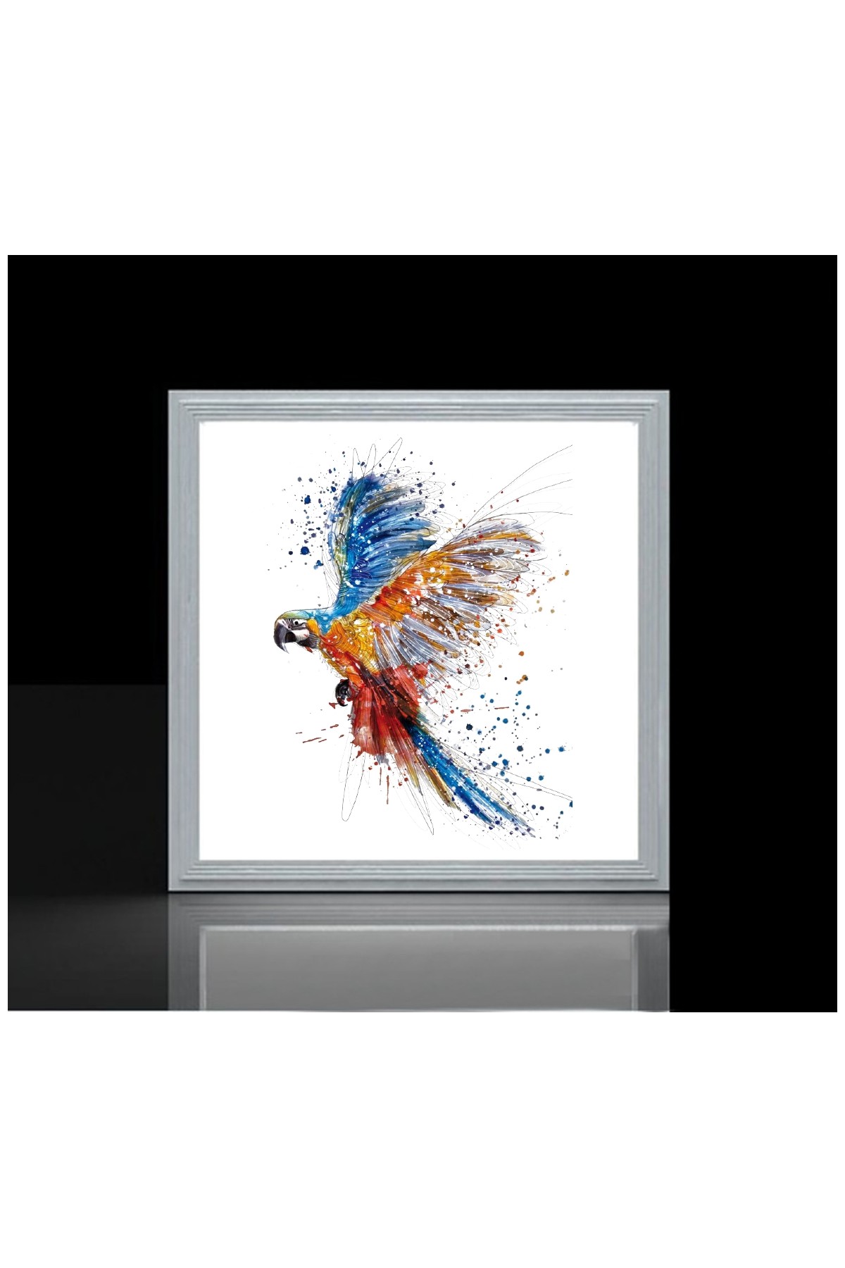 Renkli Papağan 60x60 Yatak Odası avize modelleri, 54wat led, tavana model avize, Yatak Odası kare avize - Görsel 4