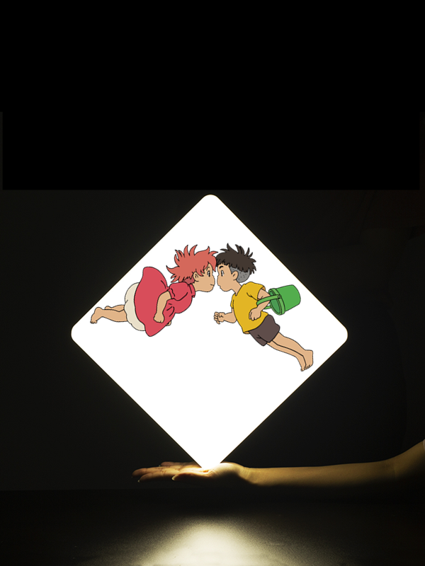 Lüks Çocuk Odası Avize 25watt-30cm x 30cm Lüks Led Aydınlatma, Küçük Denizkızı Ponyo (Yeni) - Görsel 4