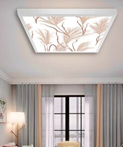 Pastel Art Oturma odası avize modelleri, 60x60 baskılı kare Salon avize, 54wat led tavana model