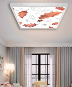 Sonbahar Oturma odası avize modelleri, 60x60 baskılı kare Salon avize, 54wat led tavana model