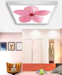 Pembelik 60x60 Çocuk odası avize modelleri, baskılı çocuklar için kare avize, 54wat led tavana model