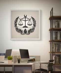 Alternative view of Avukat Ofis Led Tablo - Adaled Terazisi– 60x60 cm | Sıva Üstü Montajlı, Tak-Çalıştır Sistem