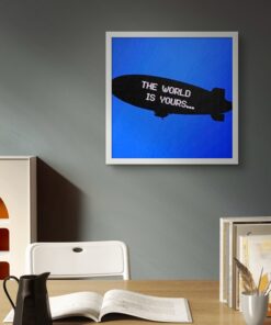 Alternative view of The World İs Yours Led Tablo – 60x60 cm | Sıva Üstü Montajlı, Tak-Çalıştır Sistem, Arapuar Anahtarlı