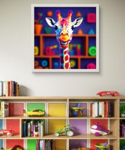 Renkli Zürefa Led Tablo – 60x60 cm | Sıva Üstü Montajlı, Tak-Çalıştır Sistem, Arapuarlı