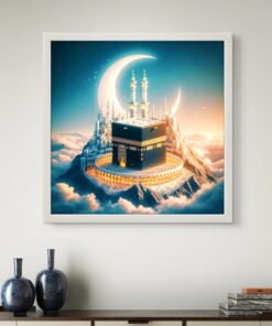 Alternative view of Kabe ve Hilal Led Tablo – 60x60 cm | Sıva Üstü Montajlı, Tak-Çalıştır Sistem, Arapuarlı