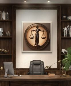 Alternative view of Adalet - Avukat Ofis Led Tablo – 60x60 cm | Sıva Üstü Montajlı, Tak-Çalıştır Sistem