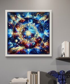 Derin Uzay Anomali Led Tablo – 60x60 cm | Sıva Üstü Montajlı, Tak-Çalıştır Sistem, Arapuarlı