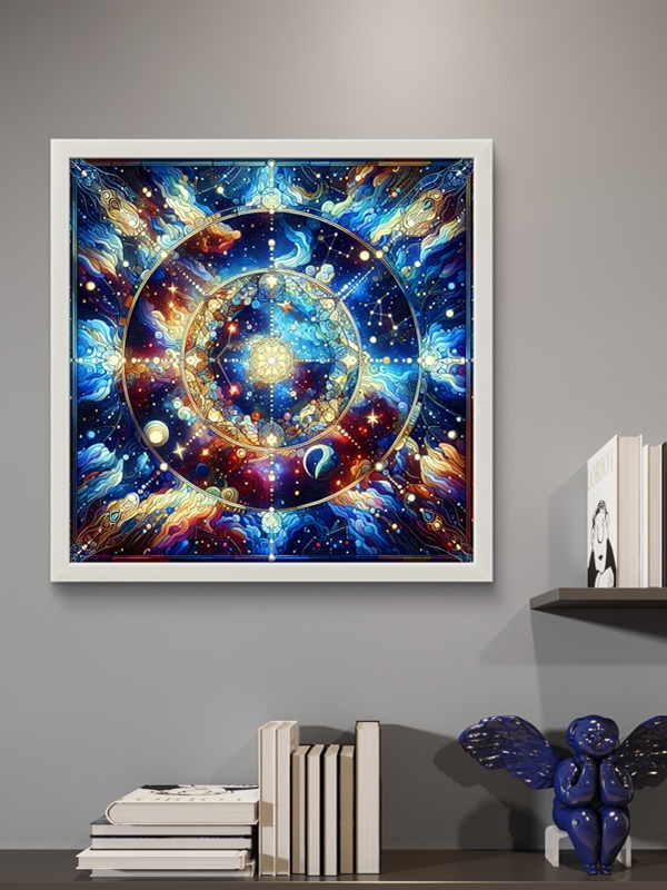 Derin Uzay Anomali Led Tablo – 60x60 cm | Sıva Üstü Montajlı, Tak-Çalıştır Sistem, Arapuarlı