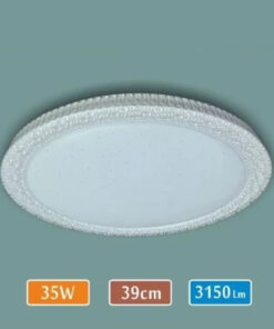 LED Tavan Armatür - Yağmur Desen Avize – 35 Watt – 40 cm Yuvarlak Modern Avize – 3150 Lümen Güçlü Aydınlatma