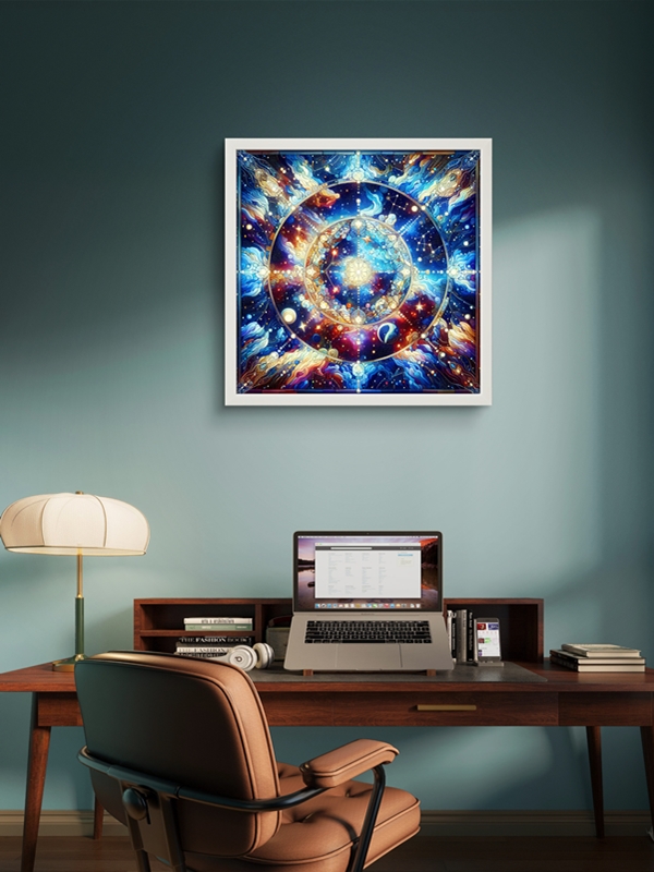 Derin Uzay Anomali Led Tablo – 60x60 cm | Sıva Üstü Montajlı, Tak-Çalıştır Sistem, Arapuarlı - Görsel 6