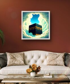 Alternative view of Güzel Kâbe-i Muazzama Led Tablo – 60x60 cm | Sıva Üstü Montajlı, Tak-Çalıştır Sistem, Arapuarlı
