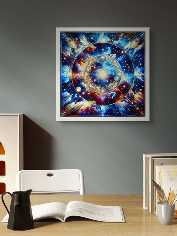 Derin Uzay Anomali Led Tablo – 60x60 cm | Sıva Üstü Montajlı, Tak-Çalıştır Sistem, Arapuarlı - Görsel 2