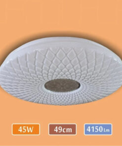 LED Tavan Armatür - Geleneksel Desen – 45 Watt – Beyaz Işık – 7000K – 50 cm Yuvarlak Modern Avize – 4150 Lümen Güçlü Aydınlatma