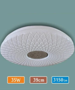 LED Tavan Armatür - Geleneksel Desen Model Avize – 35 Watt – 40 cm Yuvarlak Modern Avize – 3150 Lümen Güçlü Aydınlatma