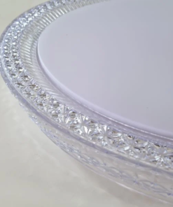 Alternative view of LED Tavan Armatür - 4150 Lümen Güçlü Aydınlatma - Gümüş Taşlı Model Yuvarlak Avize – 45 Watt – 50 cm Yuvarlak Modern Avize – 6500K – Beyaz Işık