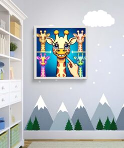 Duygusal Zürefa Led Tablo – 60x60 cm | Sıva Üstü Montajlı, Tak-Çalıştır Sistem, Arapuarlı