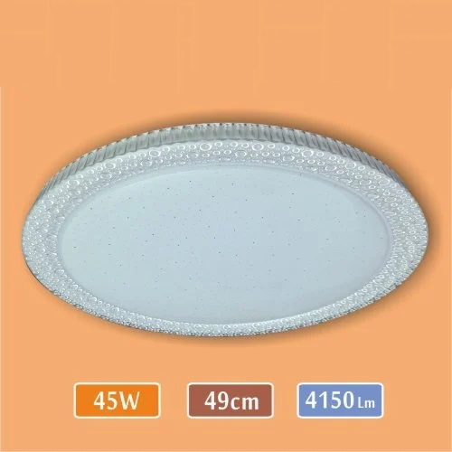 LED Tavan Armatür - 4150 Lümen Güçlü Aydınlatma - Yağmur Model Yuvarlak Avize – 45 Watt – 50 cm Yuvarlak Modern Avize – 6500K – Beyaz Işık