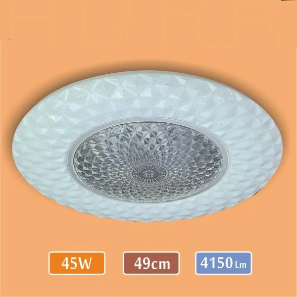LED Tavan Armatür - Beyaz Koridor, Salon Avize – 50 cm Yuvarlak Led Modern Avize – 45 Watt – 6500K – Beyaz Işık – 4150 Lümen Güçlü Aydınlatma