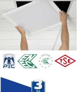 TSE- ENEC-PTC RAPORLU 60x60 LED ARMATÜR, Sıva Altı, Asma Tavan Uyumlu 60x60 36W, 6500K Beyaz Işık Aydınlatma