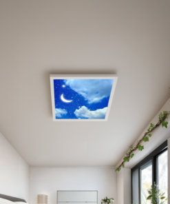 Alternative view of Ay Dede 60cm x 60cm, 54wat Çocuk Odası Avize, Tavana Model Sıva Üstü Aydınlatma Armatürü, Çocuk Odası Ay Dede Gece Desenli Avize